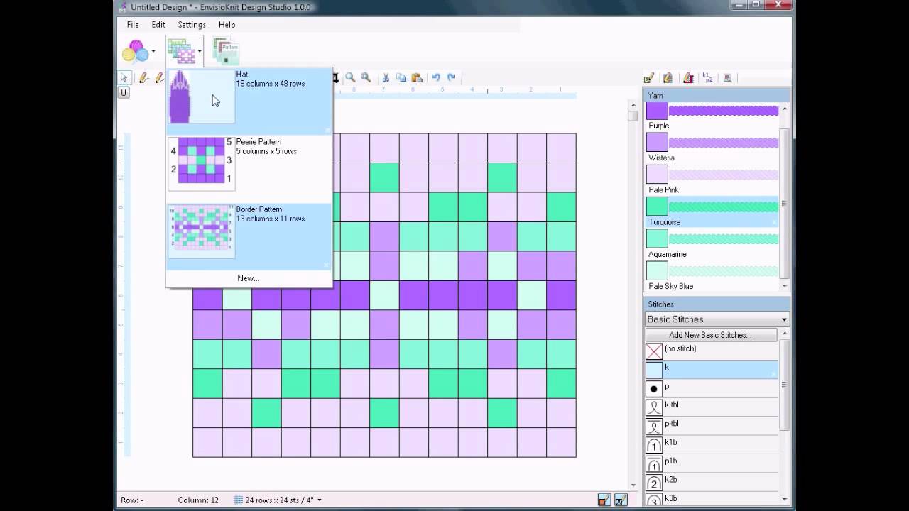 Fair Isle Knitting Pattern Design in 15 Minutes: EnvisioKnit Design Studio Knitting Software Demo