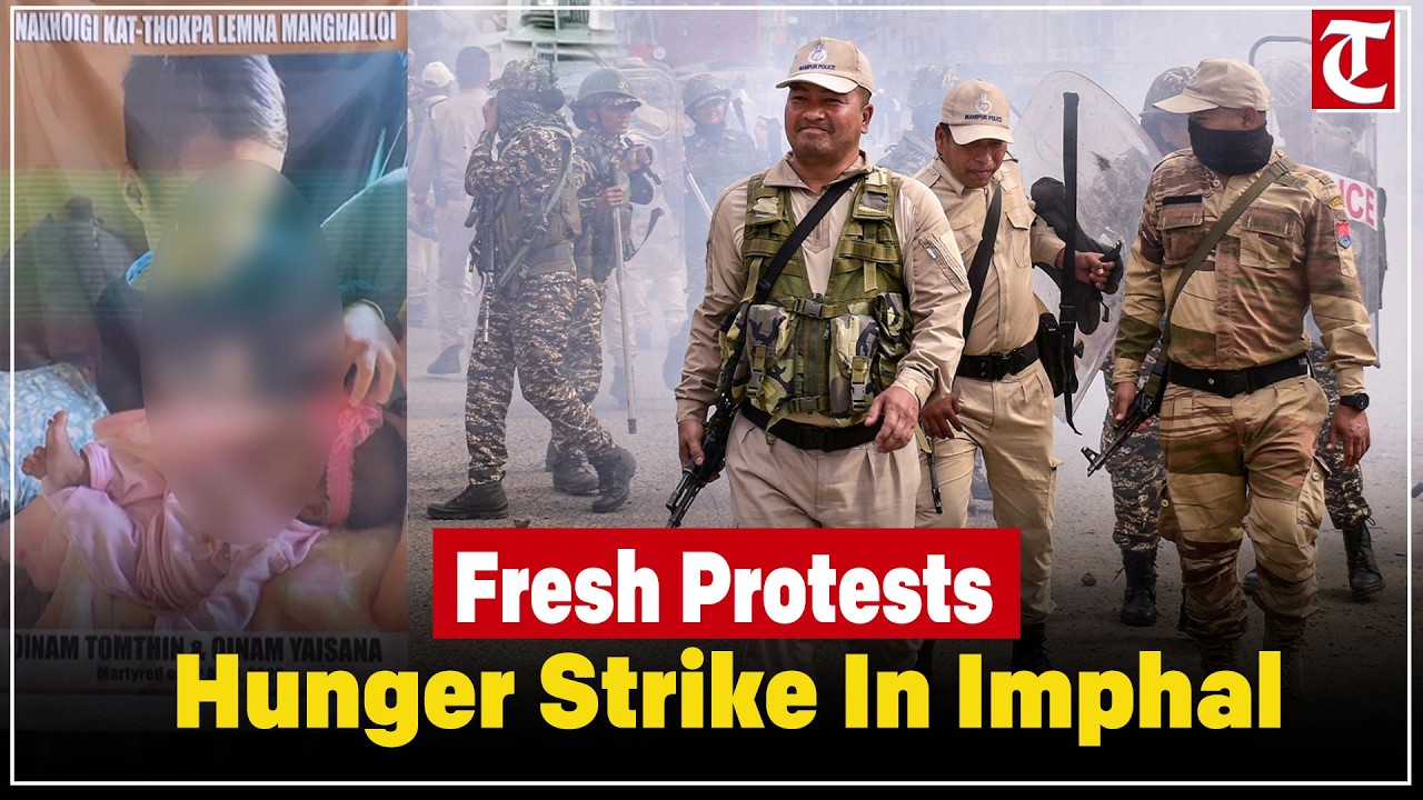 Day 2 of hunger strike in Malom, Imphal West; protests erupt across Imphal Valley