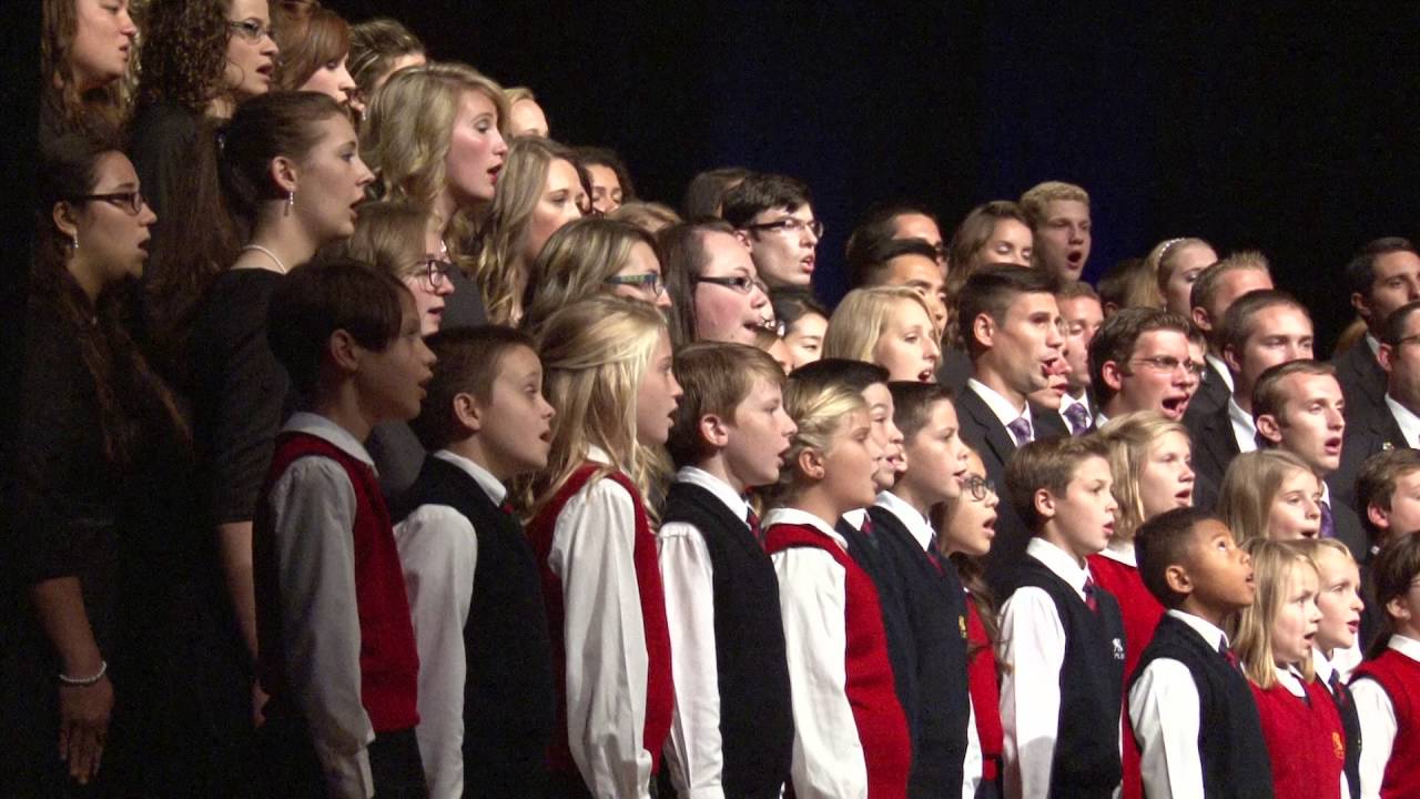 The American Anthem given by The Crown College Choir and Temple Elementary Choir