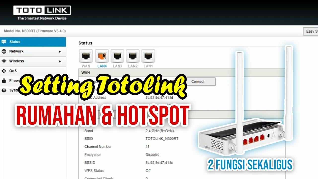 Cara Setting Totolink IP Static dan Hotspot (Rumahan dan Voucheran)