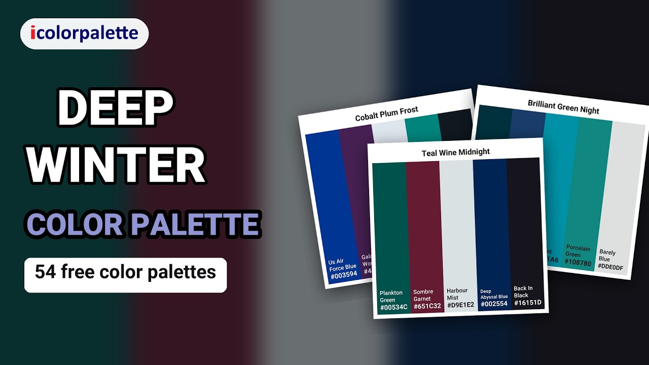 Deep Winter Color Palette - 54 Free Palettes to Download
