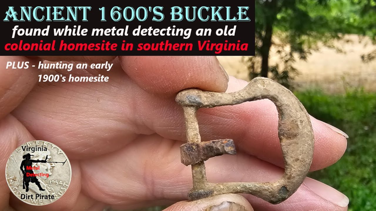 A very early 1600's buckle found while metal detecting a colonial homesite in southern Virginia..