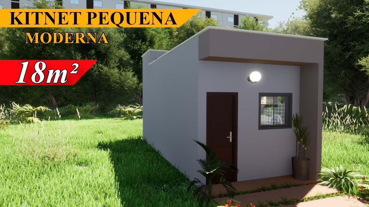 KITNET PEQUENA DECORADA - Kitnet modular adaptável 18m²