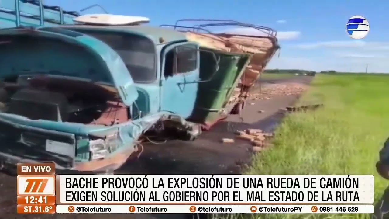 Bache provocó la explosión de una rueda de camión