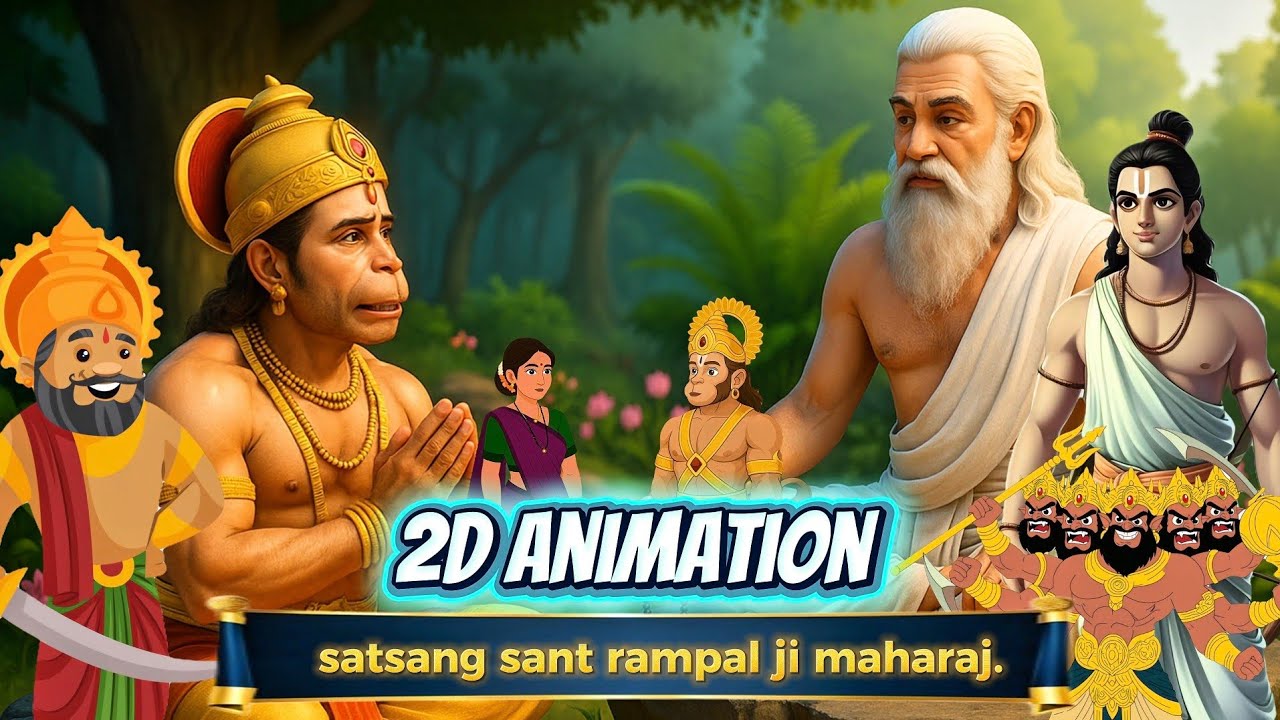 2D Animation : महाबली हनुमान को कबीर जी ने त्रेतायुग में समझाया अमृत ज्ञान | Hanuman Ji 