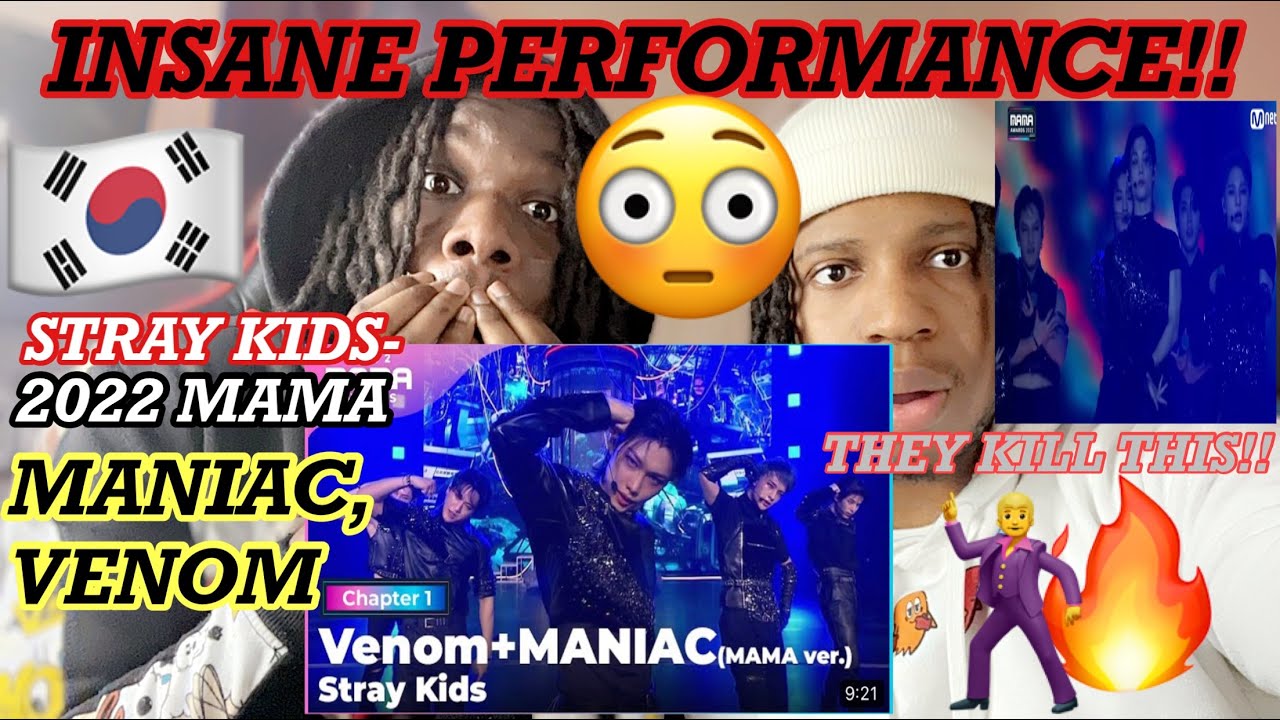 Первый раз смотрю [2022 MAMA] Stray Kids - Venom + MANIAC (версия MAMA) | Mnet 221129 방송