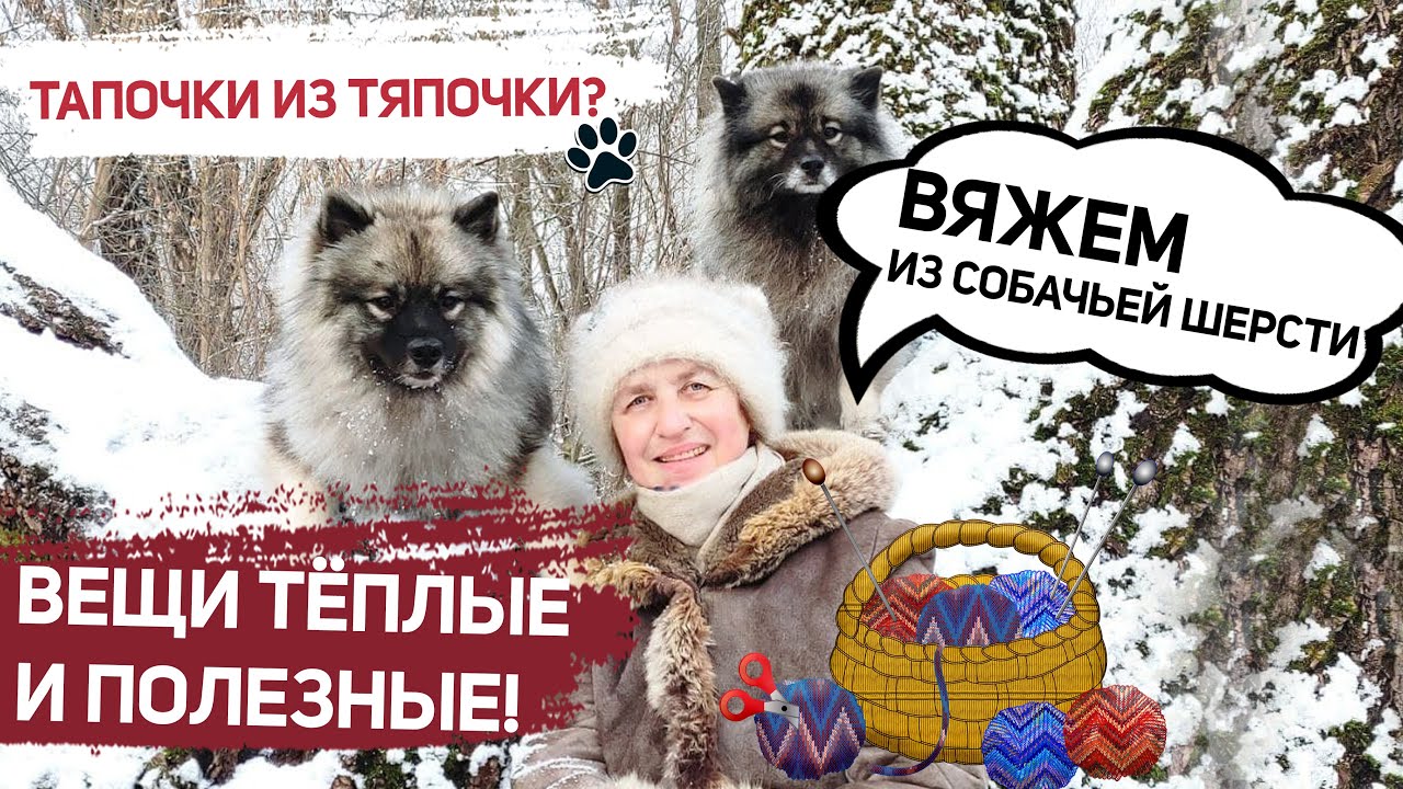 Тапочки из Тяпочки? Да! Это вязание из собачьей шерсти! Чем полезна шерсть собак? | В лапах у Тяпы