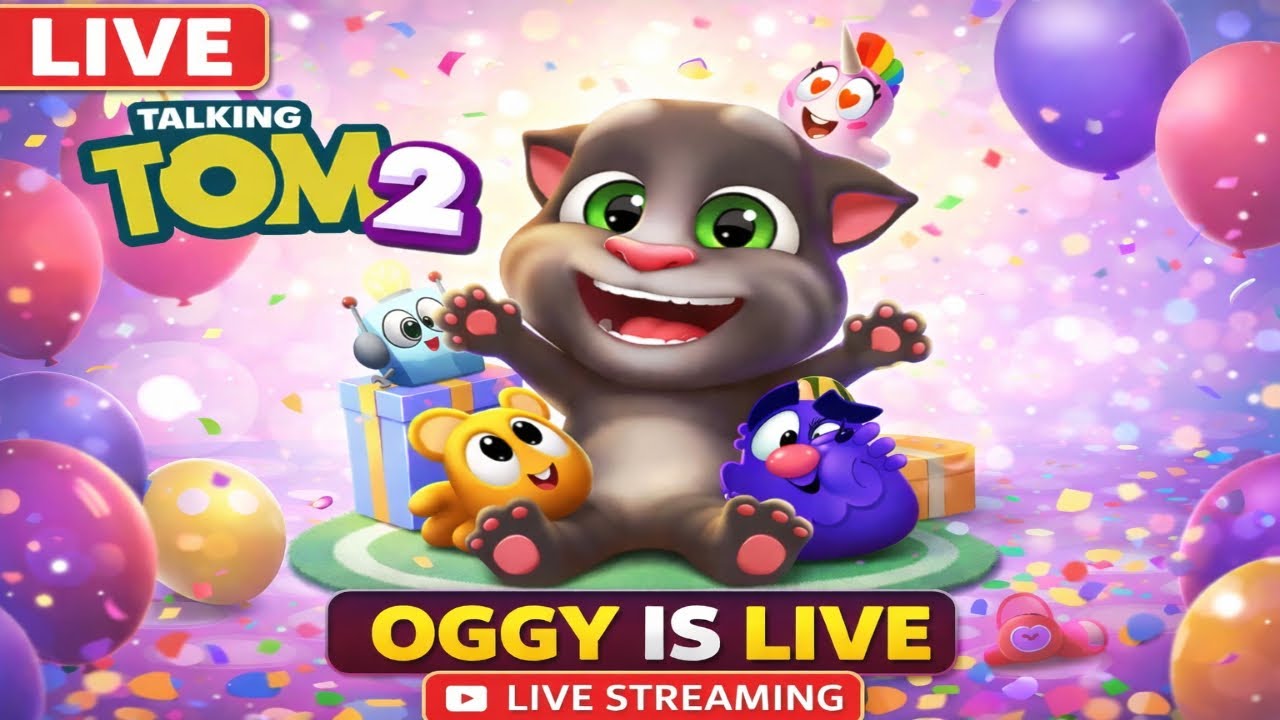 Talking Tom 2 🐱 LIVE | Tom Ki Duniya 😜🎮🔥#ShortLive #VerticalLive 🚀📱