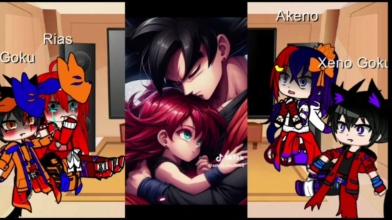Goku,Xeno Goku,Rias y Akeno Reaccionan a sus Videos #videoreaccion