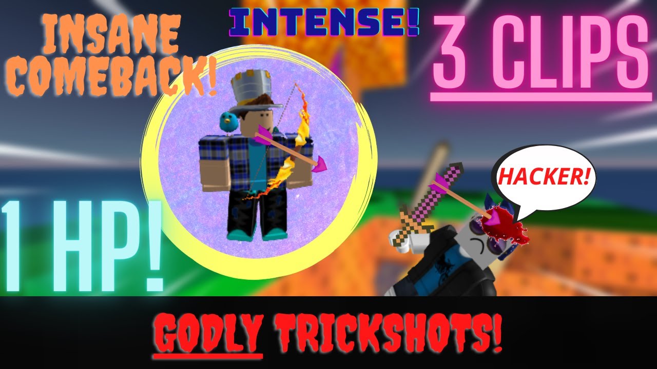 3 **INTENSE** CLIPS + TRICKSHOT (Roblox Skywars)
