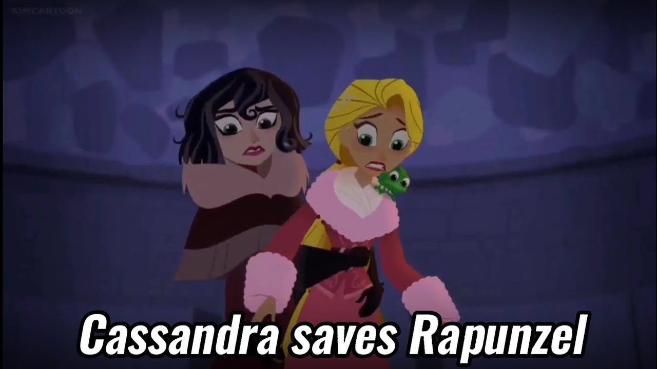 Tangled The Series - Cassandra saves Rapunzel from difficult situations