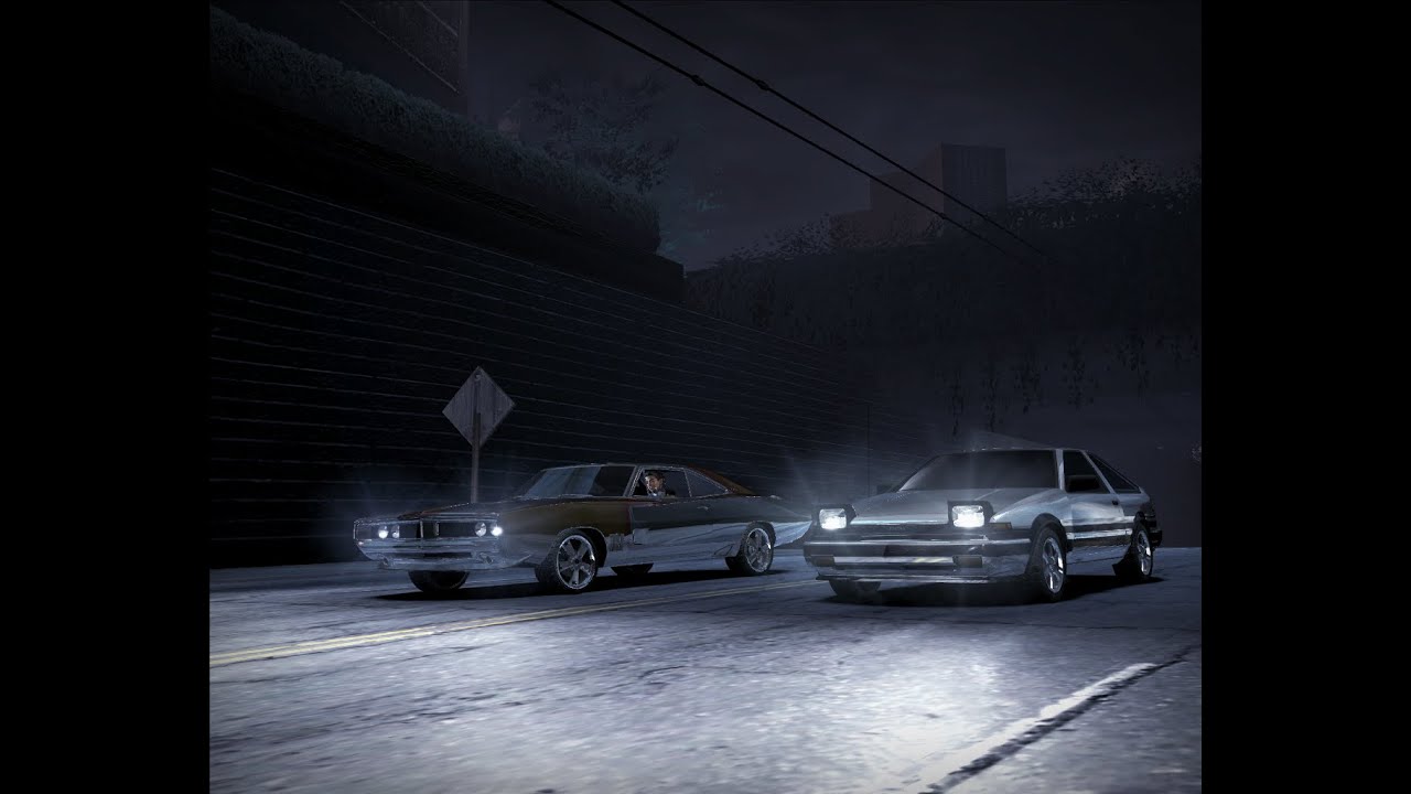 NFS Carbon - Angie Boss Battle - Toyota AE86 VS Dodge Charger R/T (Initial D Style)