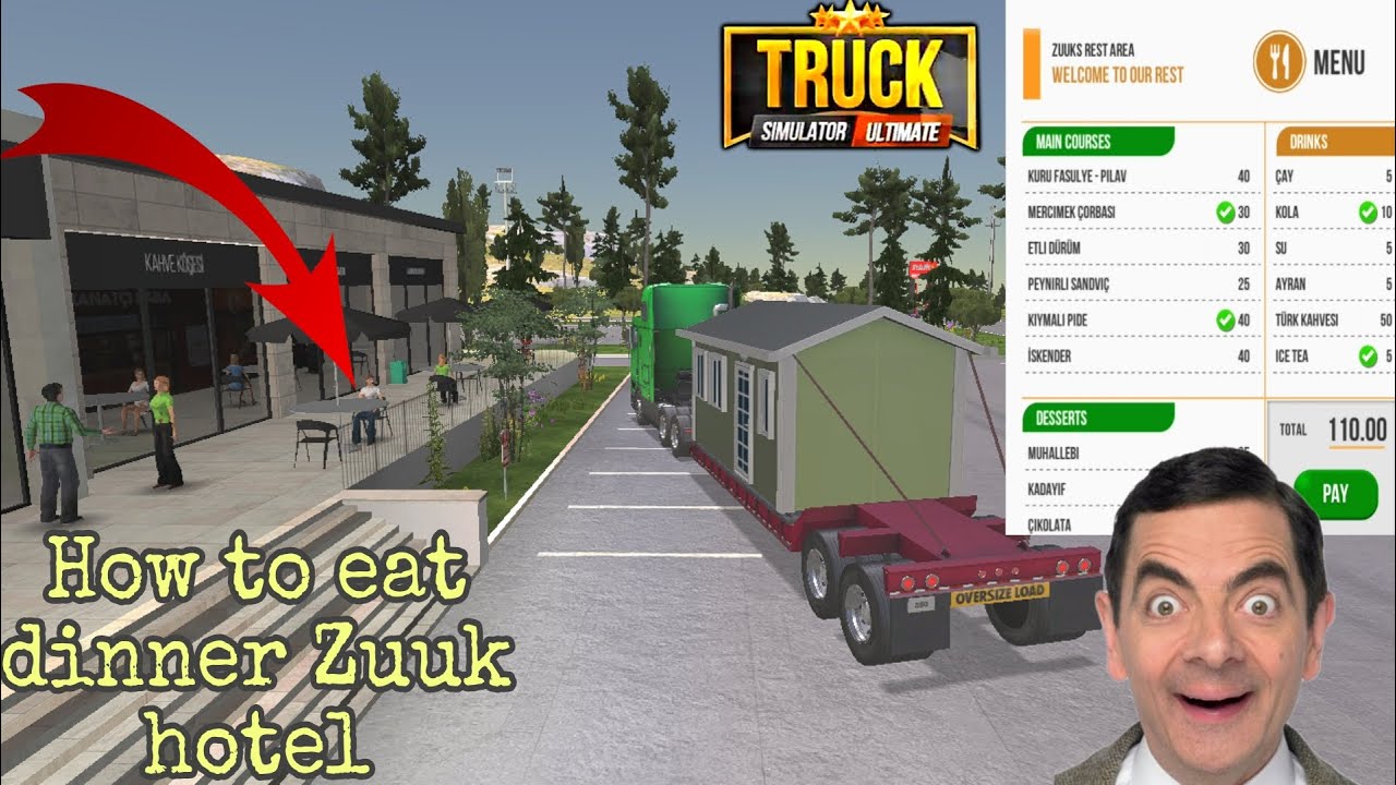 How to eating Zuuk restaurant - Truck simulator ultimate heavy drive