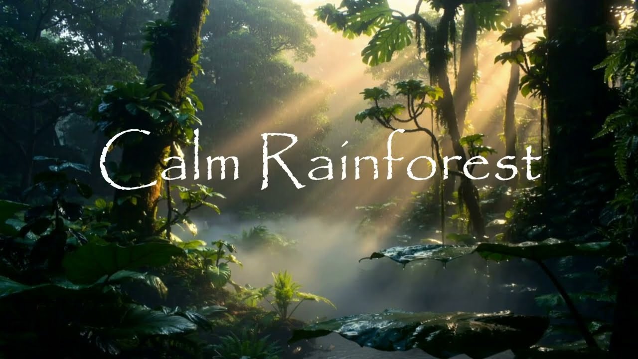 Calm Rainforest 🌴🌧️ | Rainsounds and Relaxing Calm Meditation Music For Sleep and Focus