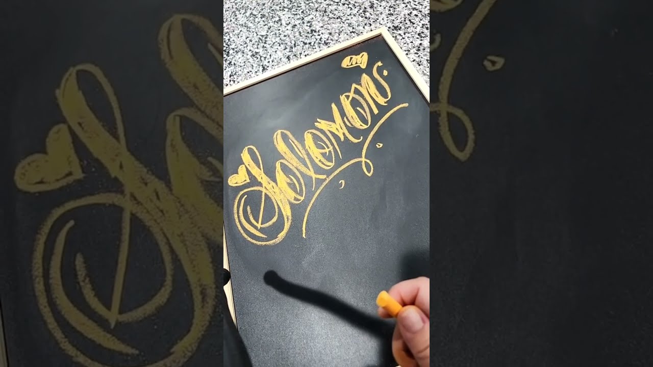WRITING NAMES LIVE ON ASMR NEW CHALK BOARD strella🌟Findz👀.