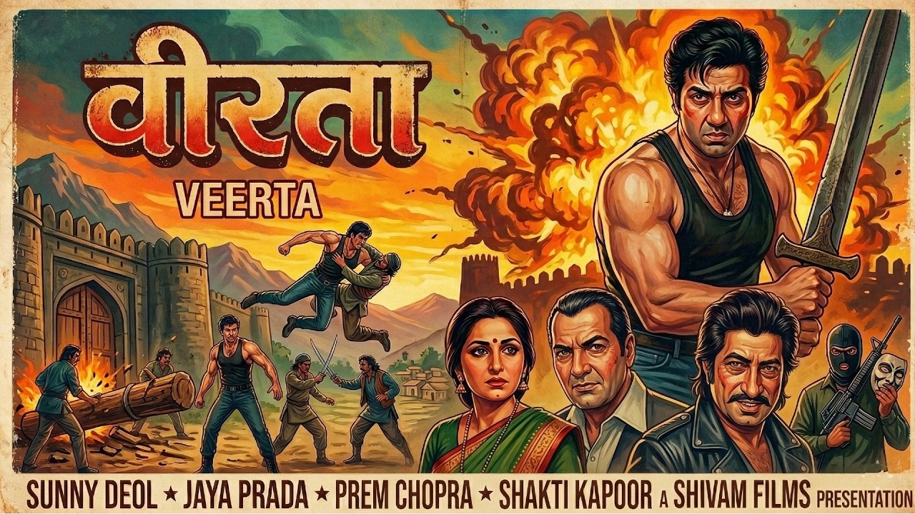 सनी देओल 🔥Veerta (1993) | Sunny Deol, Jaya Prada, Prem Chopra , Shakti Kapoor