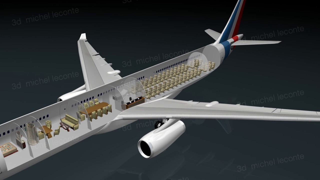France Airbus A330 du president Macron - The french president's aircraft (english version availble)