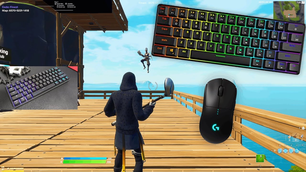 GK61 (Gateron Optical Yellow) 2v2 Realistics Gameplay + Keyboard & Mouse Sounds ASMR 😍