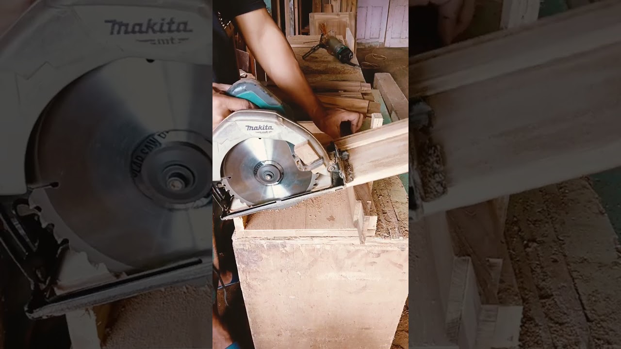 Praktis potong kayu dengan alat bantu sederhana multifungsi #woodworking #woodworkingindonesia