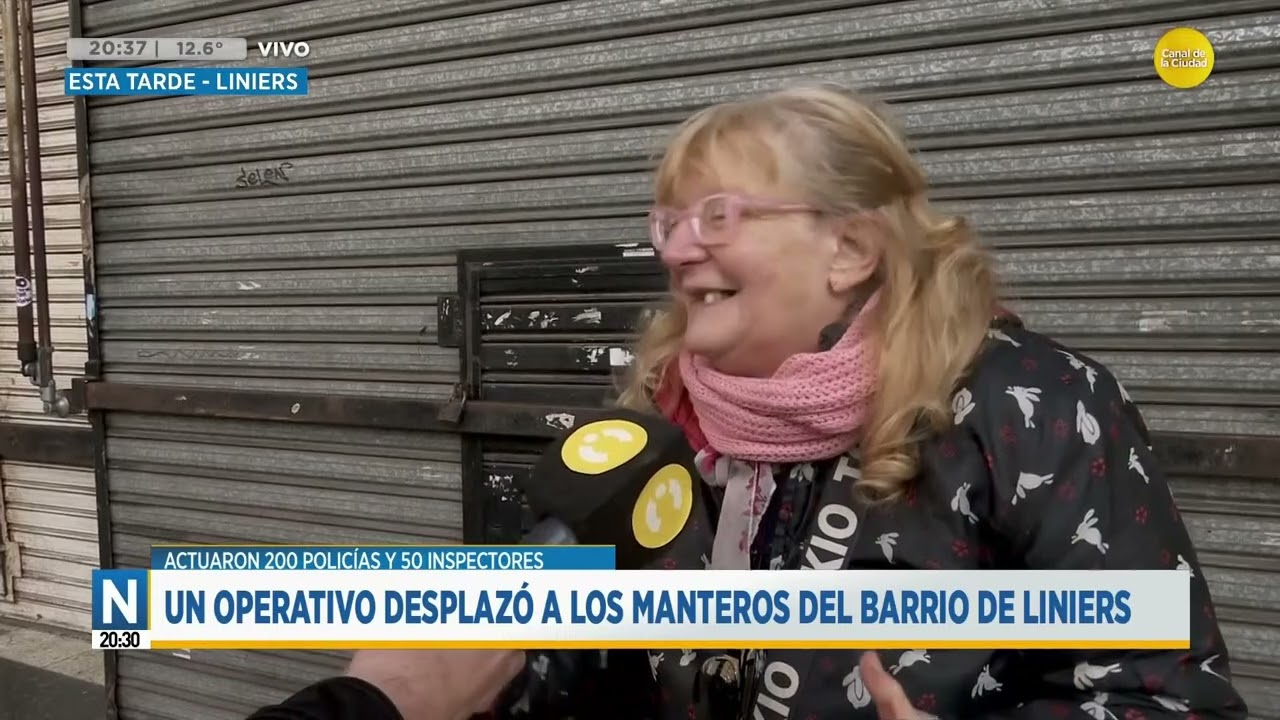 Un operativo desplaz&oacute; a los manteros del barrio de Liniers │N20:30│ 11-07-25