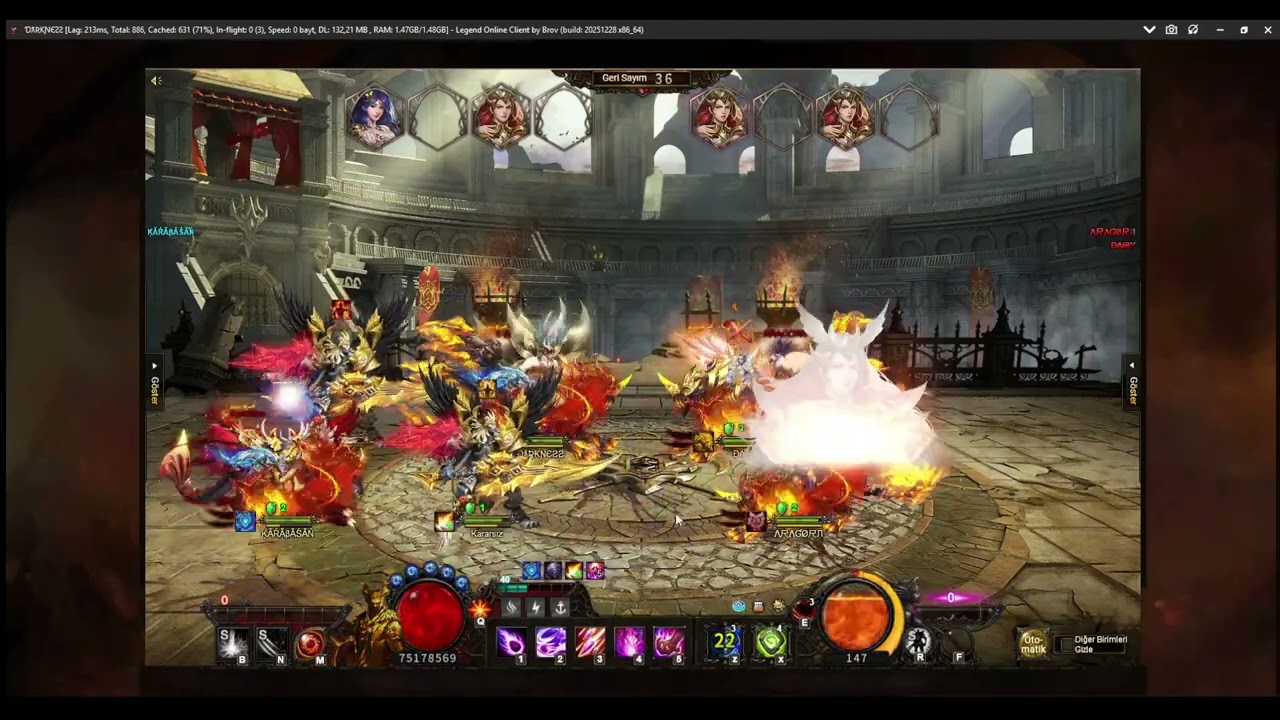 LEGEND ONLİNE  DARKNESS & KARABASAN VEN&Uuml;S SAVAŞI RESİTALİ
