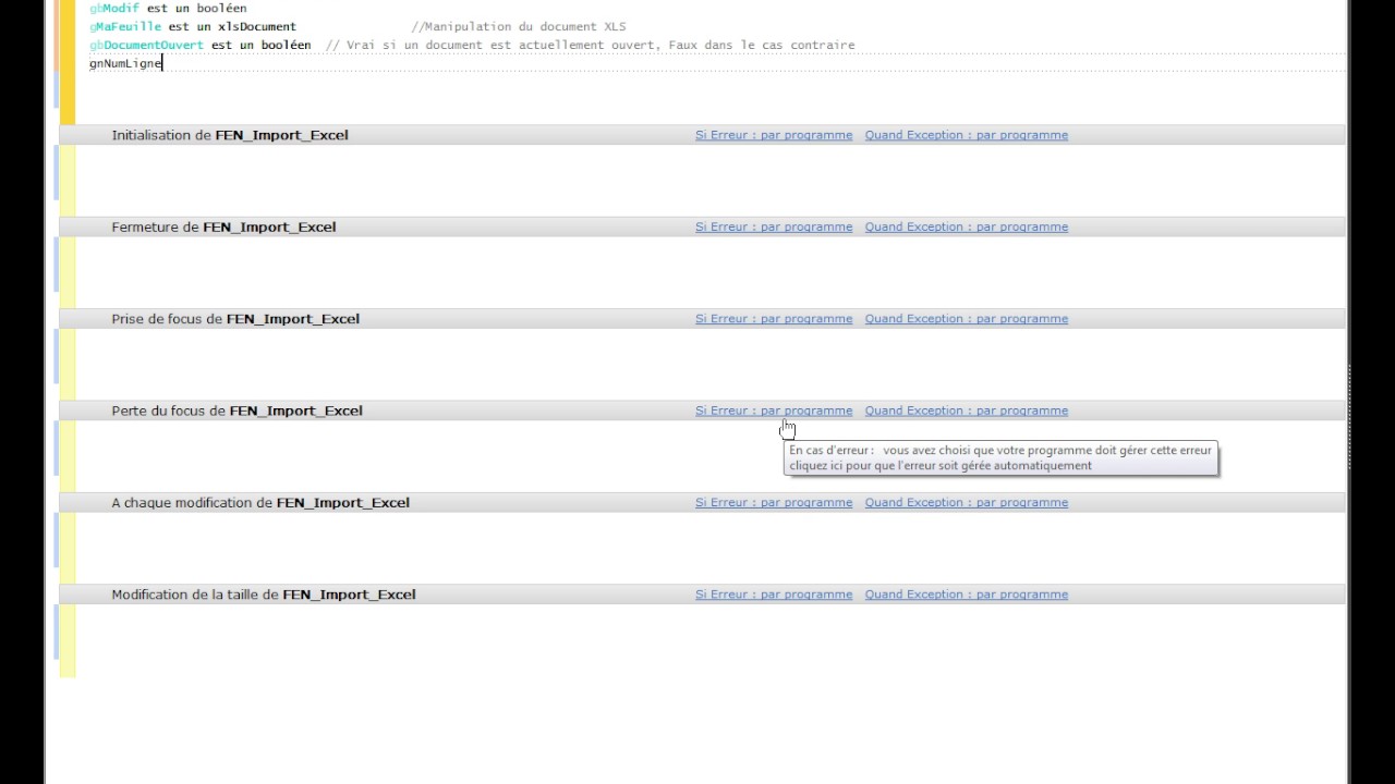 Comment Importé un fichier Excel avec Windev 17 2016 .