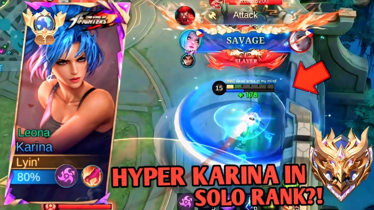 SOLO RANK HYPER KARINA 2v5 SAVAGE?! 😱🔥 TOP 1 GLOBAL KARINA