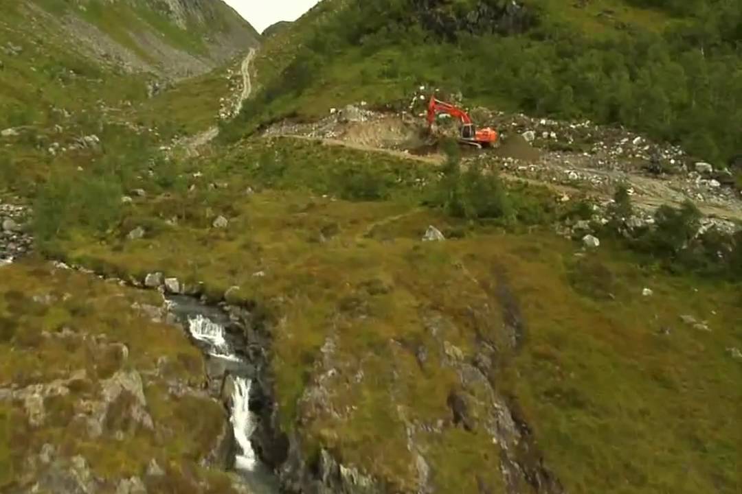 Helicopter Airlift aerial work concrete Norway