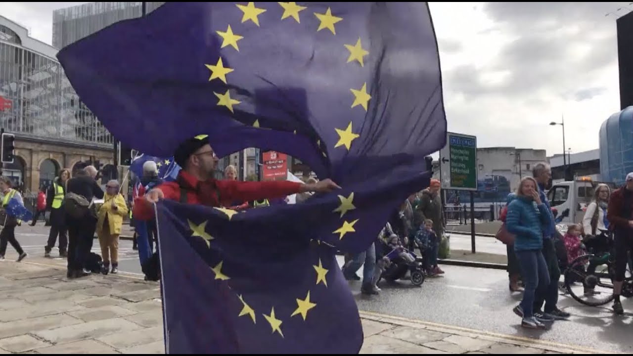 Anti-Brexit Protesters Rally for Second EU Referendum