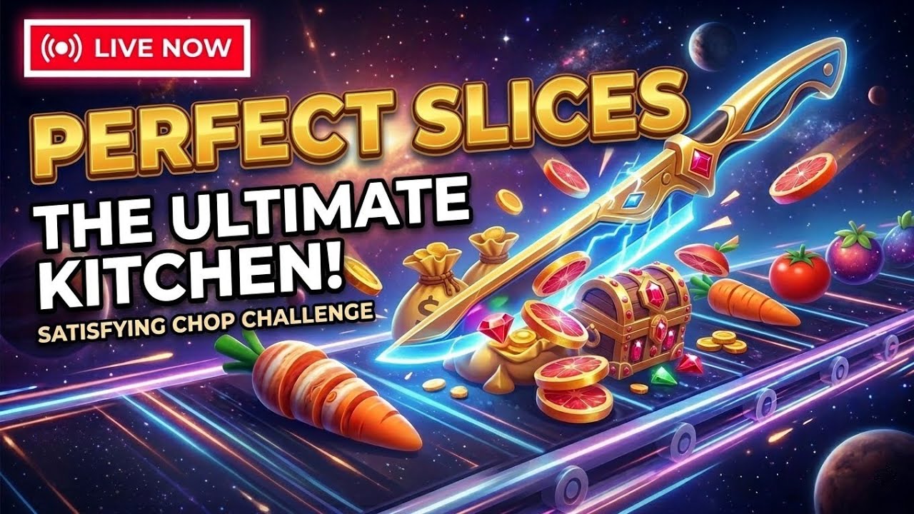 🔴Perfect Slices   Unlimitted Cuting..😎.......... Fun Game🍌 #live #