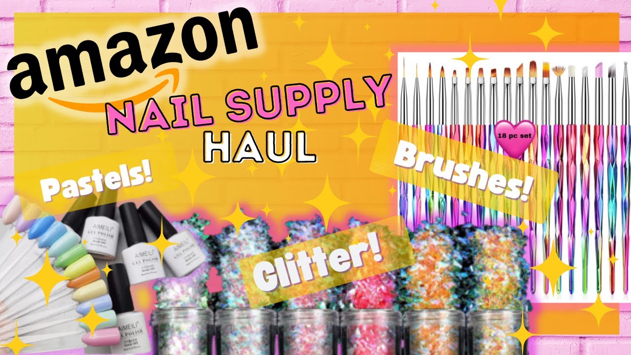 Amazon mini nail supply haul! Unboxing-Swatches-Demo