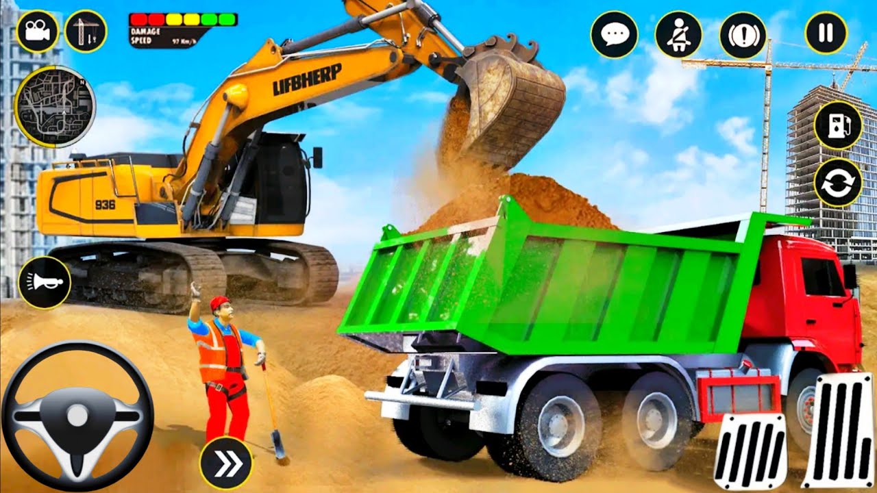 Heavy JCB Excavator Construction Games 3D - Real City Construction Games - Android GamePlay