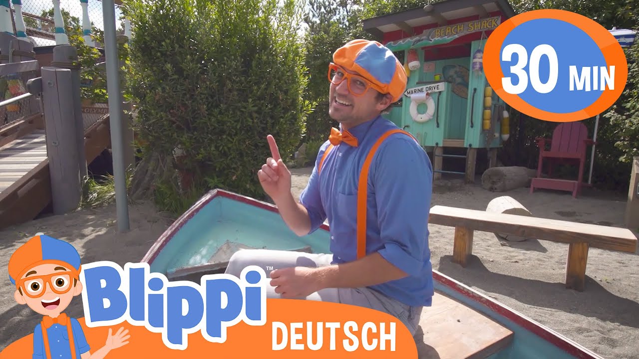 Blippi genießt die Natur und beobachtet Boote ⛵ Blippi Deutsch | Abenteuer und Videos für Kinder