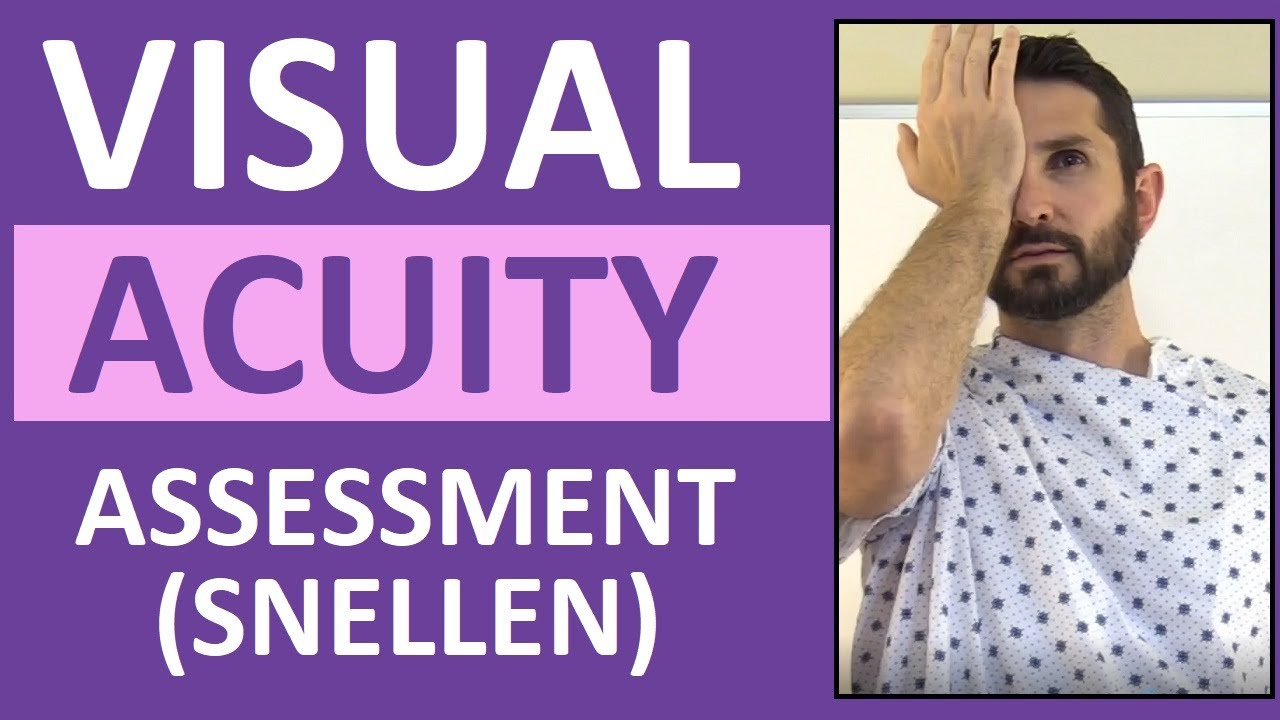 Visual Acuity Test with Snellen Eye Chart Exam | Cranial Nerve 2 Assessment Nursing
