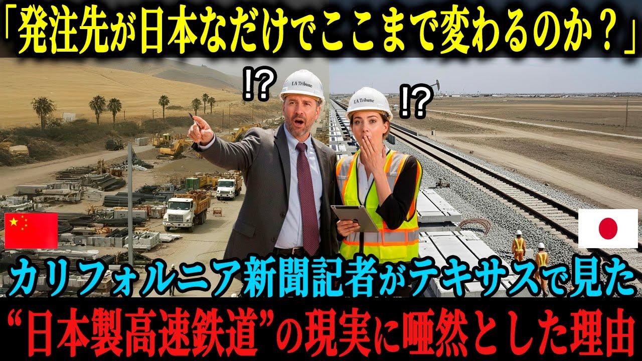【海外の反応】「発注先が日本なだけでこんなに！？」カルフォルニアの新聞記者がテキサスへ取材に。建設中の高速鉄道の差に愕然、日本の技術力を思い知らされる結果に