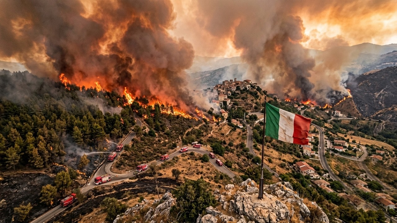 Italy on Fire! Massive Wildfires Rage Across Sardinia, Sicily & Piedmont Amid Extreme Heat