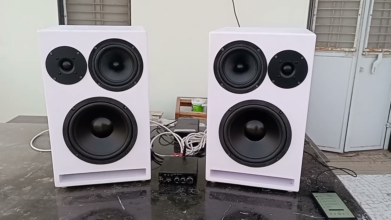 N RS audio 3 ways speaker box with sound test