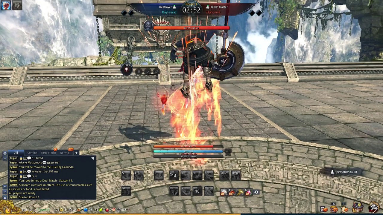 Bajheera - BnS Destroyer 1v1 Arena Session ~1500 (Part 1) - Blade & Soul Destroyer PvP