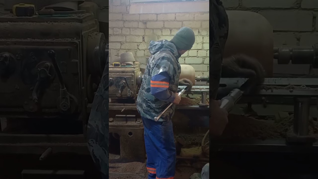 Точение ножки для стола из клееного вяза. Поездка в Ставрополь, январь 2026г.