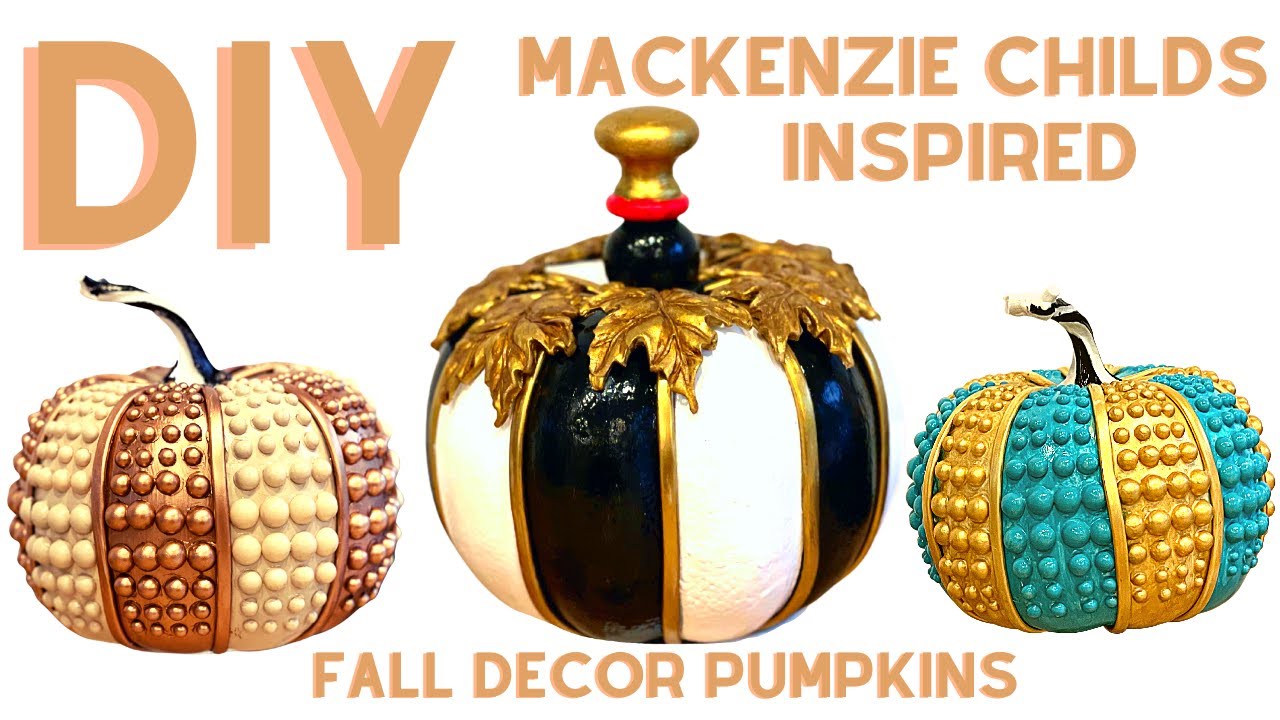 Mackenzie Childs Inspired Pumpkin DIY - Dollar Tree Fall Crafts