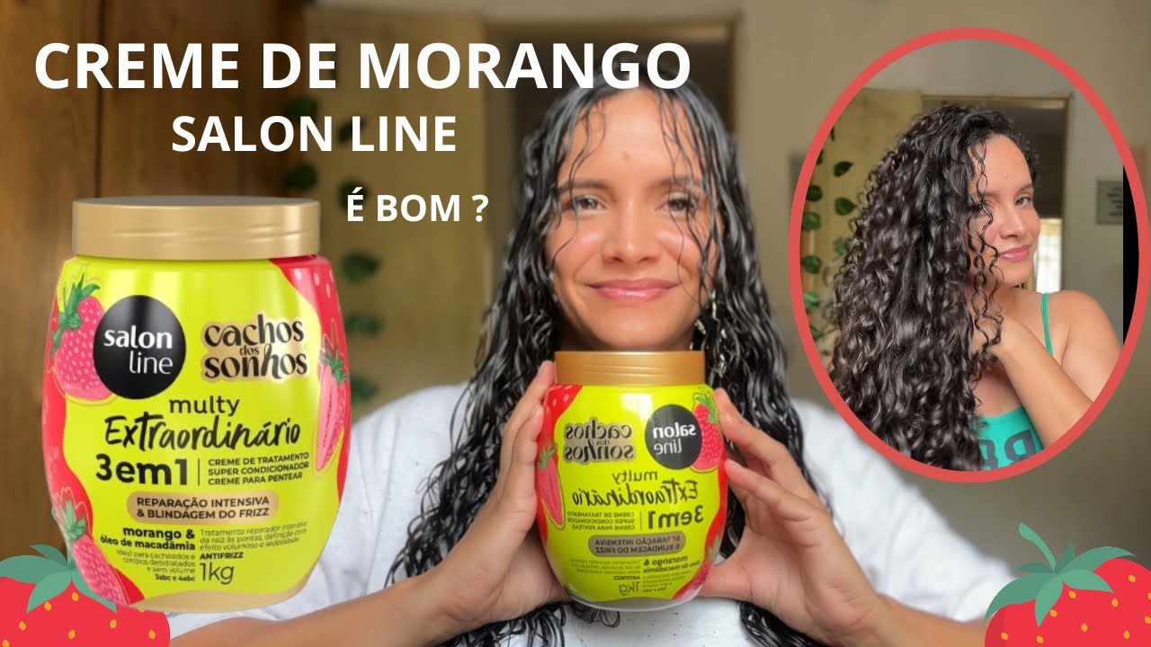 TESTEI O NOVO CREME DE MORANGO DA SALON LINE