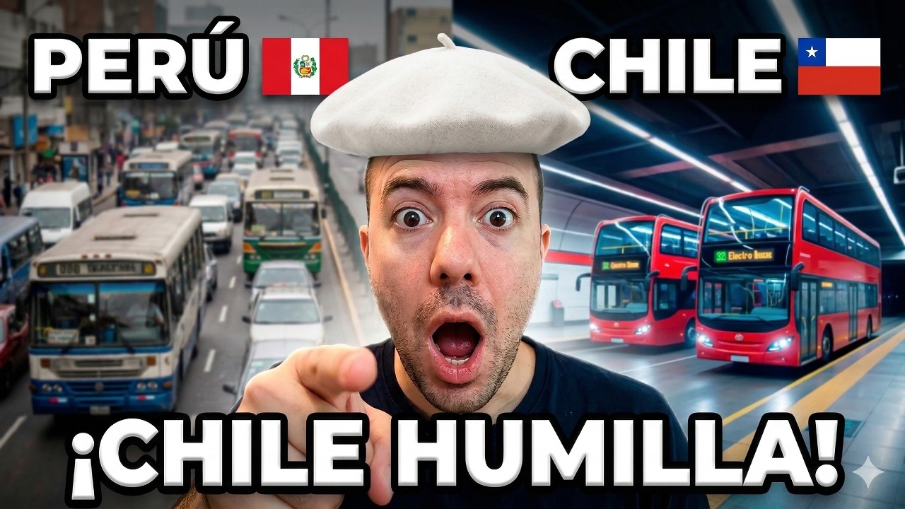 EL TRANSPORTE DE CHILE HUMILLA POR COMPLETO AL CAOS DE LIMA (EN SHOCK)