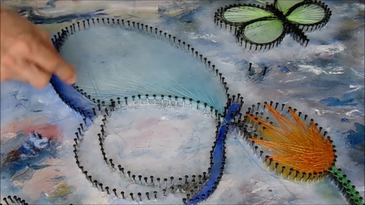 string art butterflies hilorama cuadro con hilos tensados mariposas jorge de la tierra