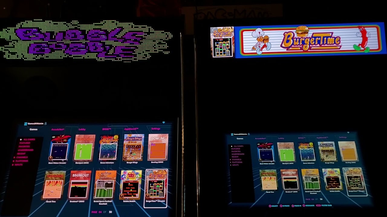 AtGames Legends Ultimate Bit Pixel Vs. BitLCD- Side by Side Marquee Comparison