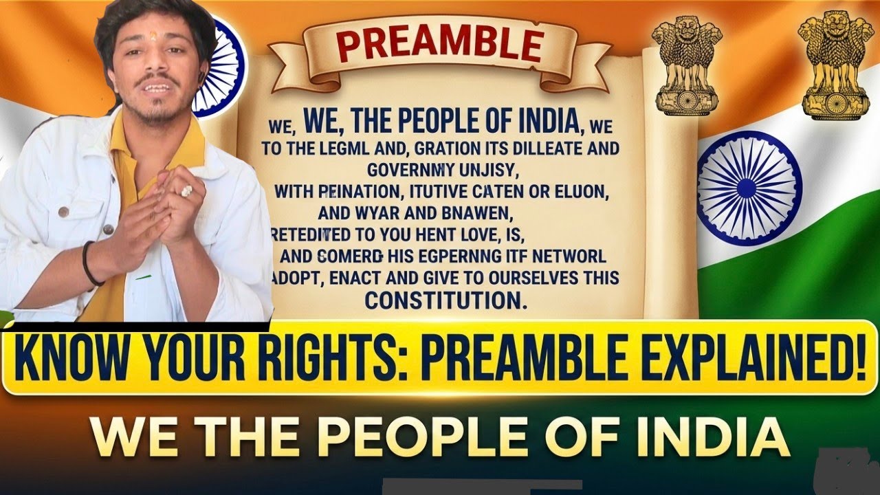 Preamble of Indian🇮🇳 Constitution/ भारतीय संविधान की प्रस्तावना भाग-I