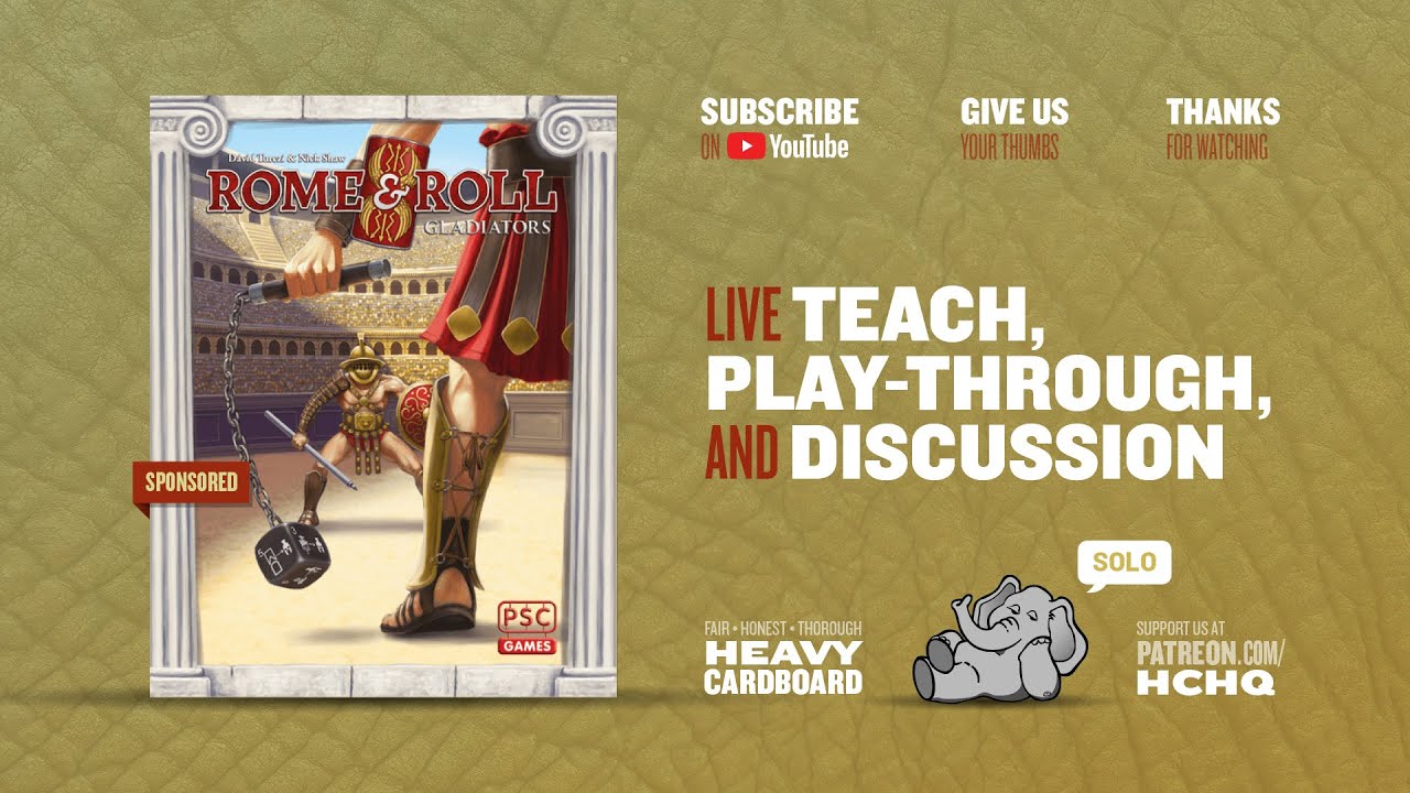 Rome & Roll Gladiators - Solo Play-through by Heavy Cardboard