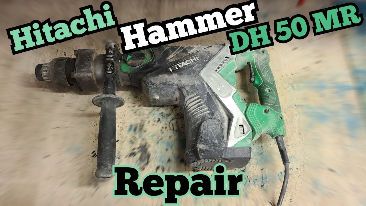 Ремонт старого молота Hitachi DH50MR, у которого течет смазка, ослабла головка и крепление держат...