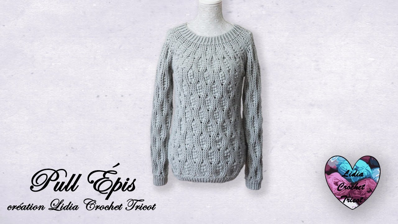 Pull Épis de blé Crochet toutes tailles 
