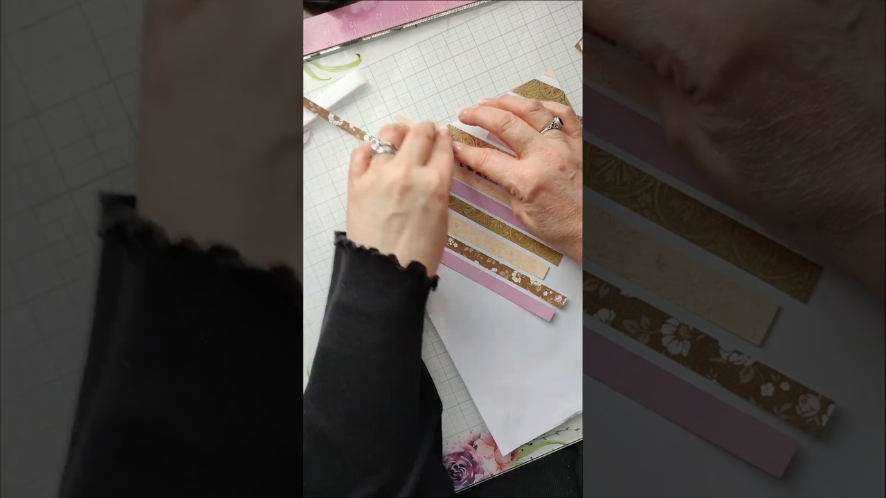 Use your paper scraps to make a simple card panel  
