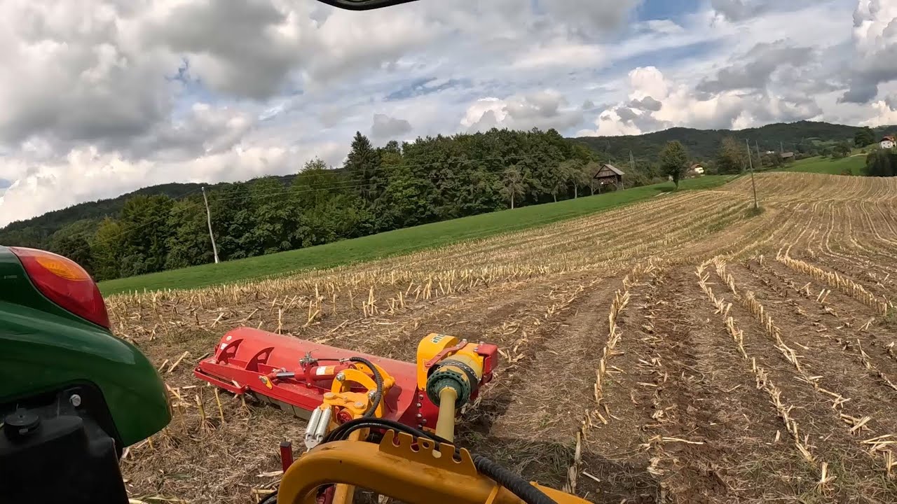 Mulching Corn Stalks & Spreading Slurry on the Field